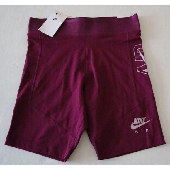 Nike Air DM6055 610 Women's Sz M Purple/Sangria Tight Fit Hi-Rise Bike Shorts - Picture 4 of 8